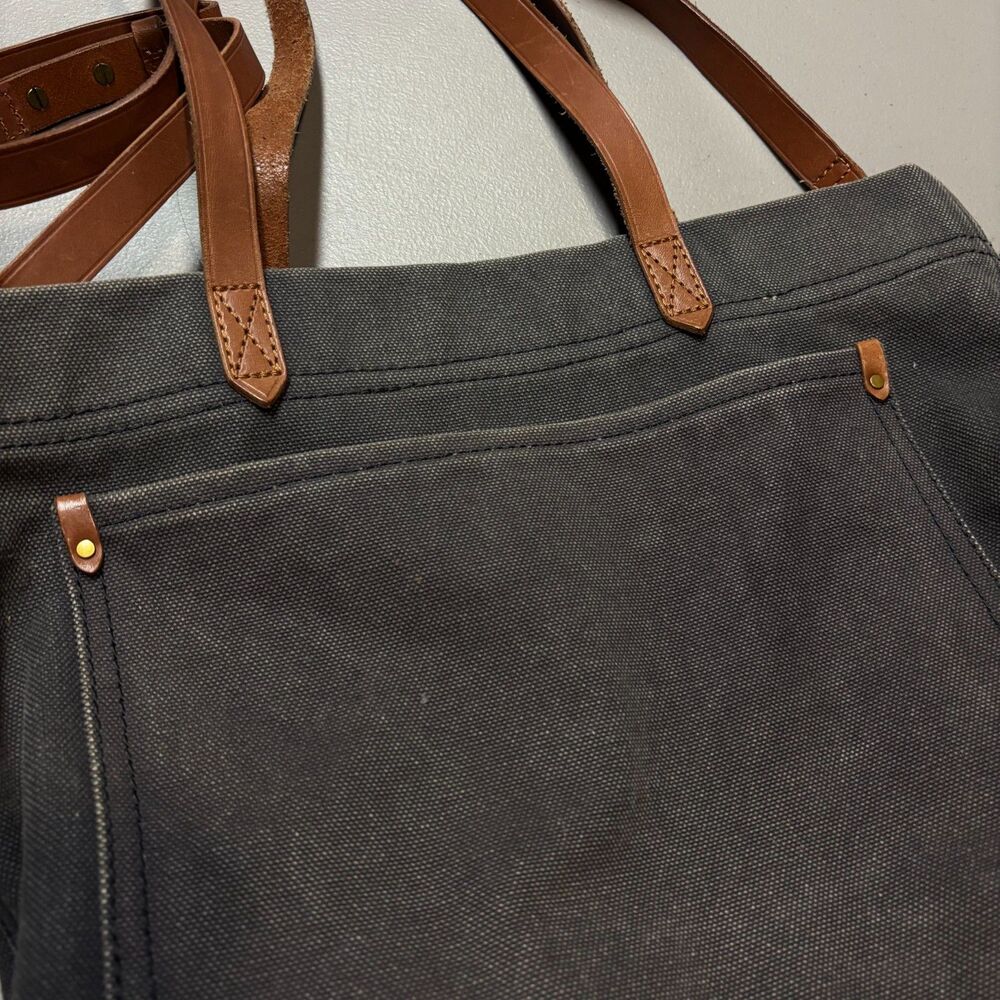 Madewell Gray Canvas Transport Tote - Picture 13 of 14